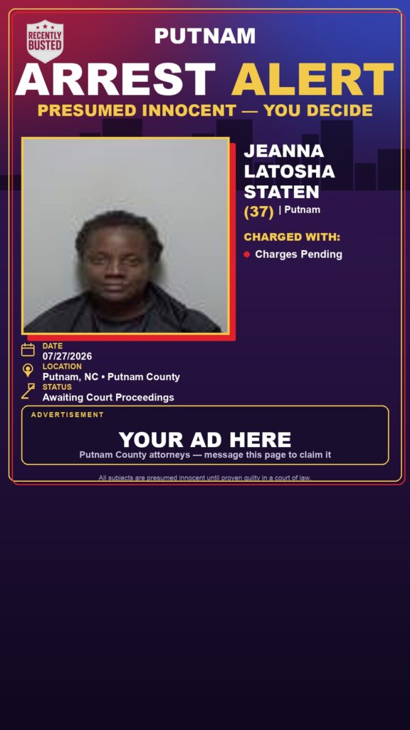 Booking photo of Jeanna Latosha Staten