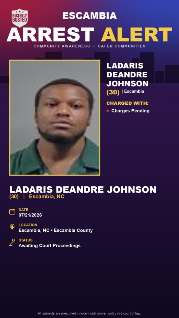 Booking photo of Ladaris Deandre Johnson