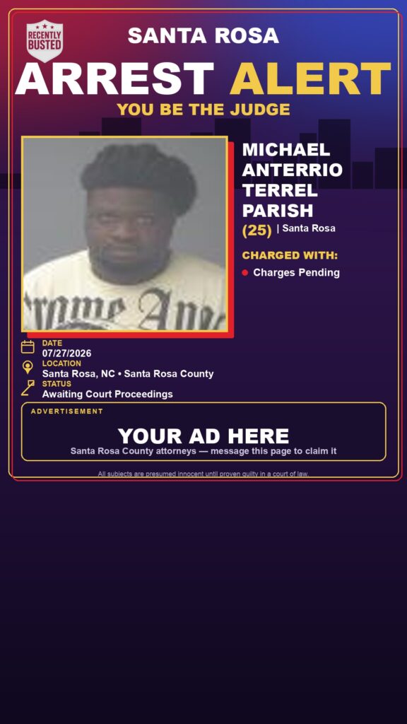 Booking photo of Michael Anterrio Terrel Parish