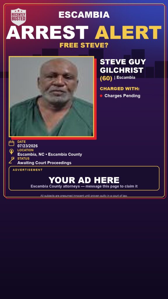 Booking photo of Steve Guy Gilchrist