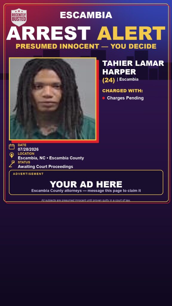 Booking photo of Tahier Lamar Harper
