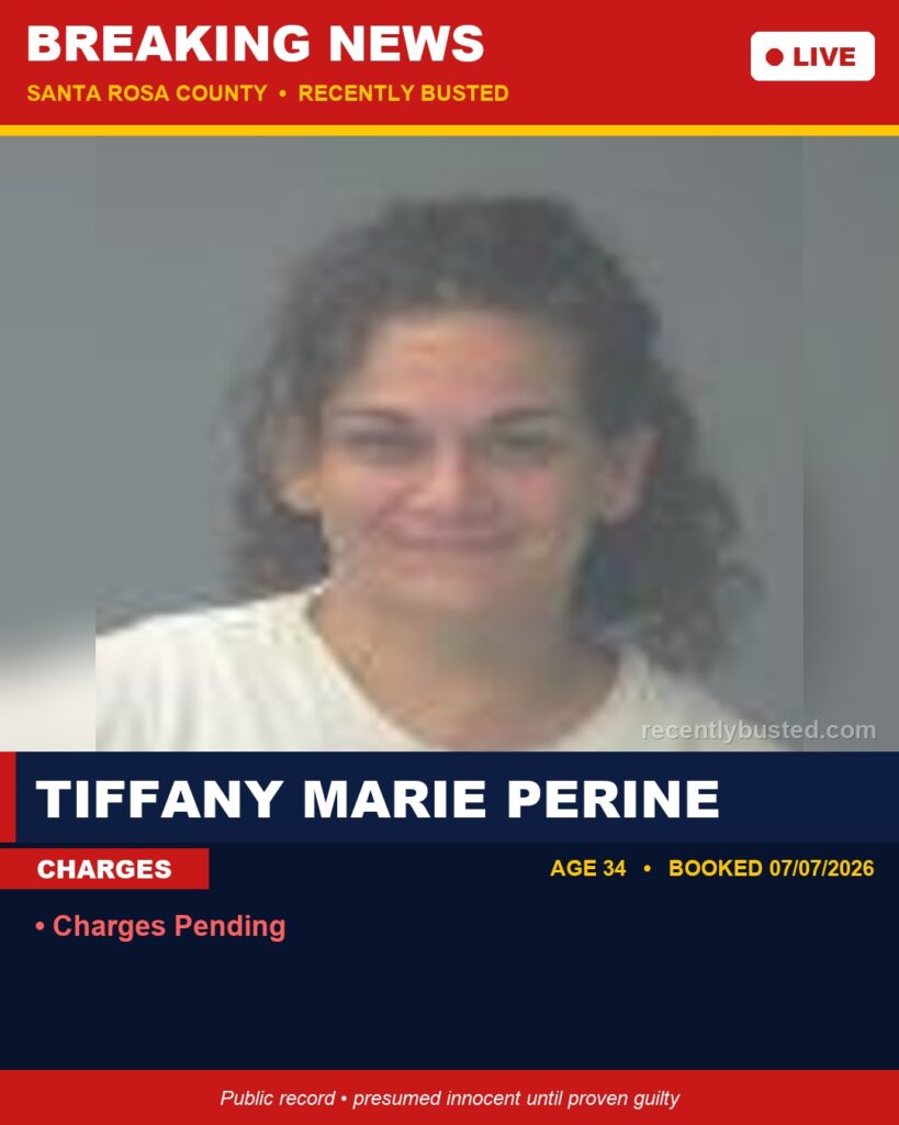 Booking photo of Tiffany Marie Perine