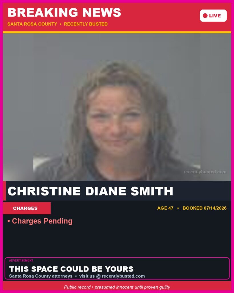 Booking photo of Christine Diane Smith