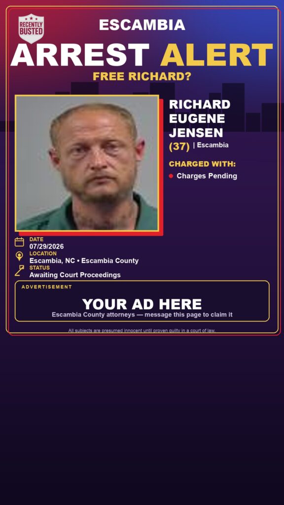 Booking photo of Richard Eugene Jensen