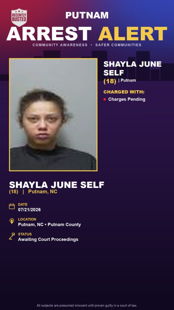 Booking photo of Shayla June Self