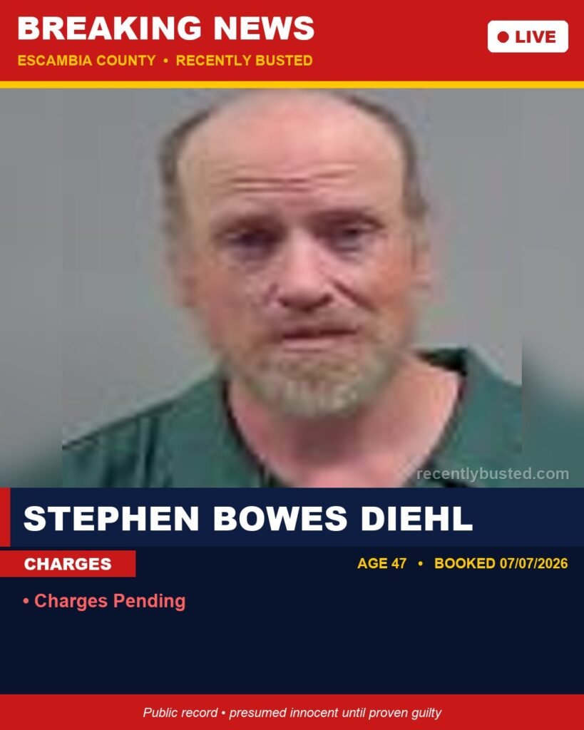 Booking photo of Stephen Bowes Diehl
