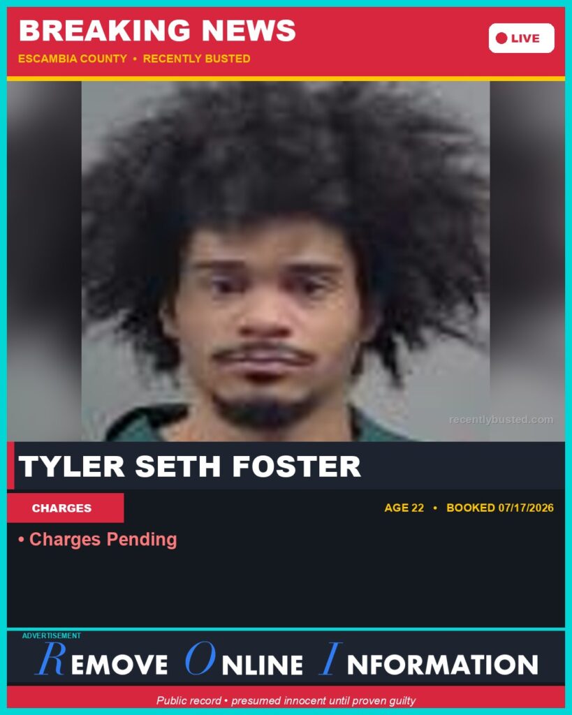 Booking photo of Tyler Seth Foster