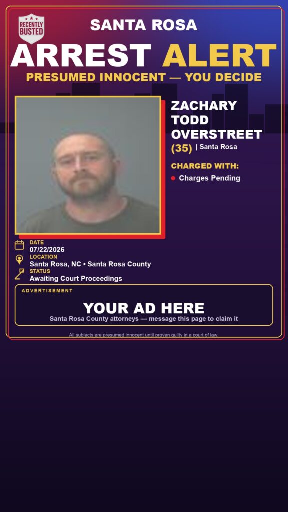 Booking photo of Zachary Todd Overstreet