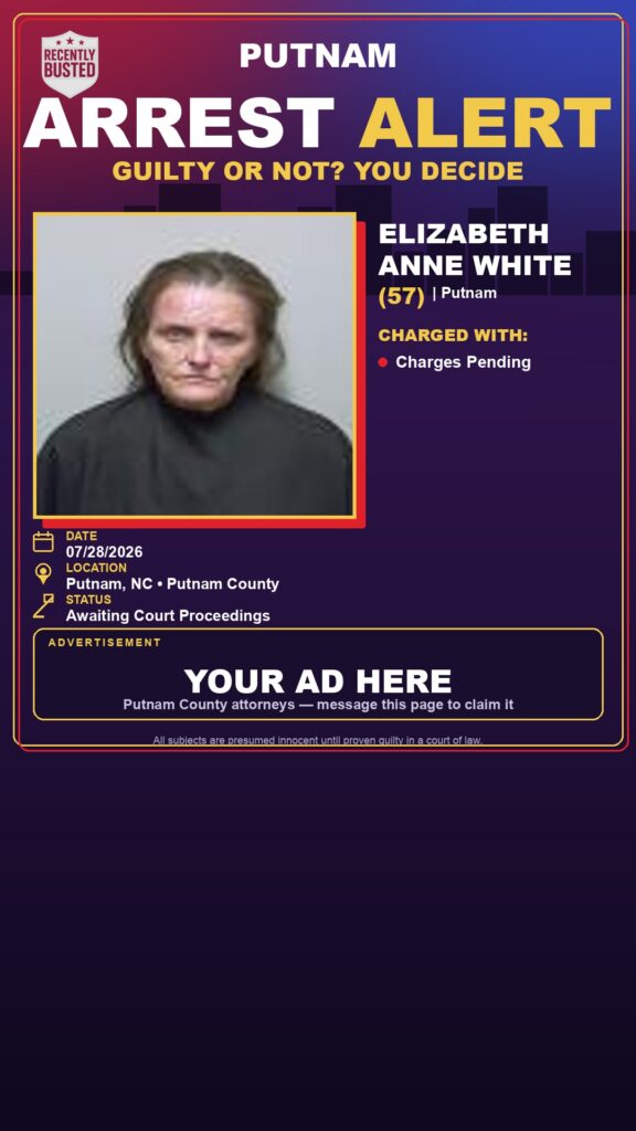Booking photo of Elizabeth Anne White