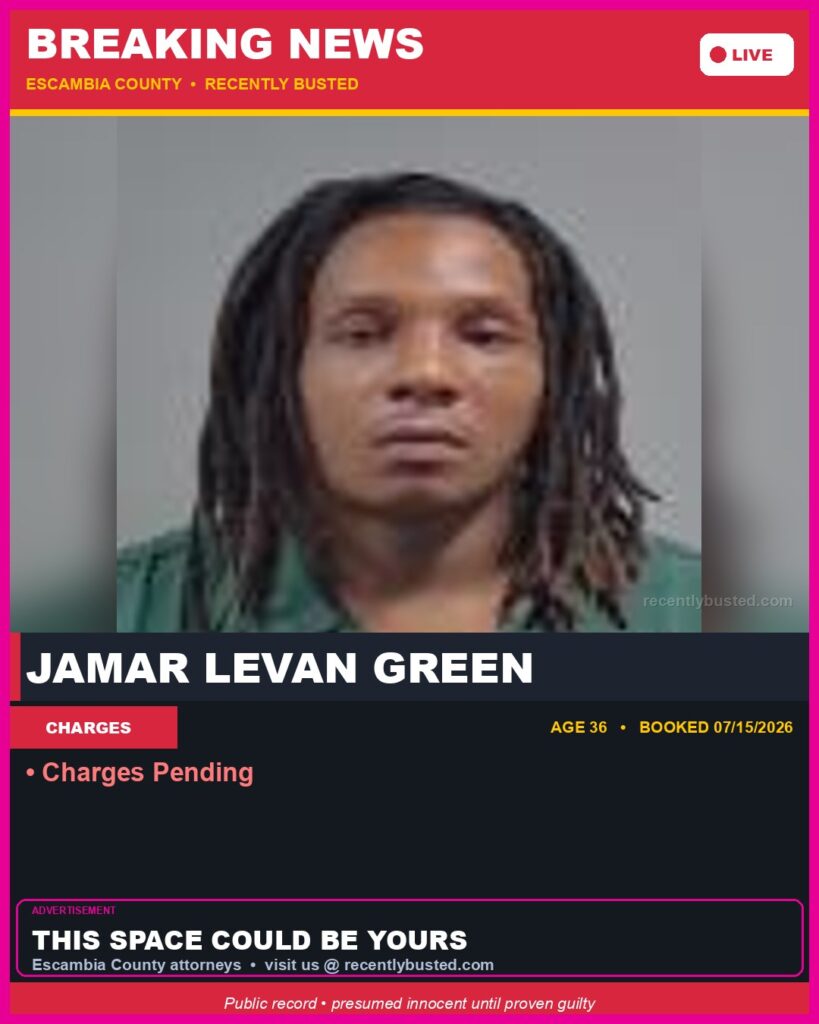 Booking photo of Jamar Levan Green