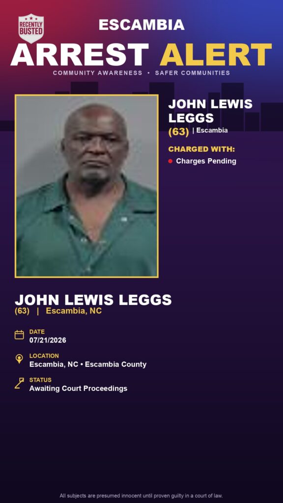 Booking photo of John Lewis Leggs