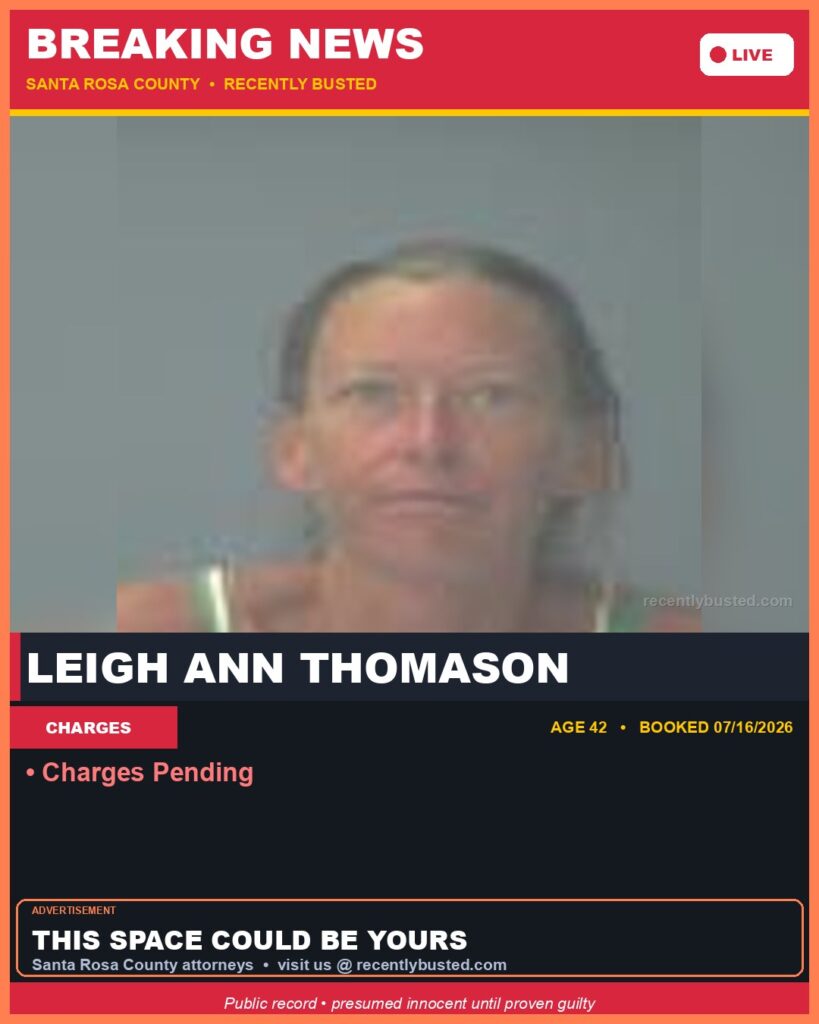 Booking photo of Leigh Ann Thomason