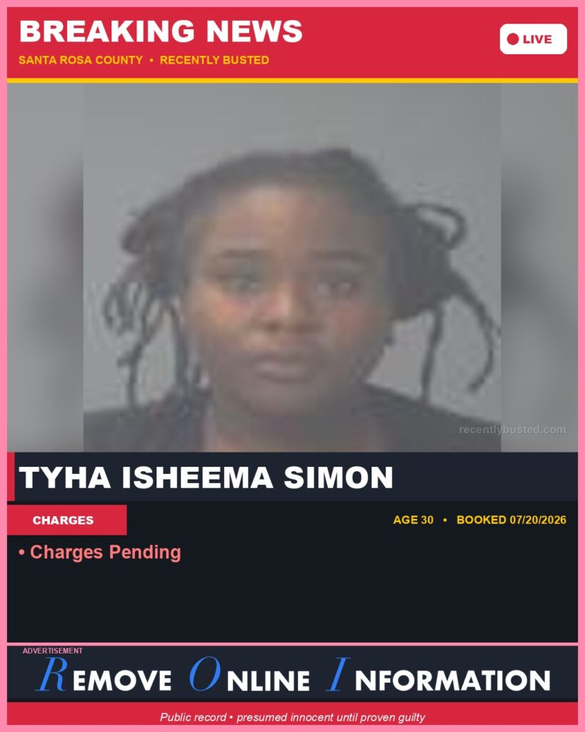 Booking photo of Tyha Isheema Simon