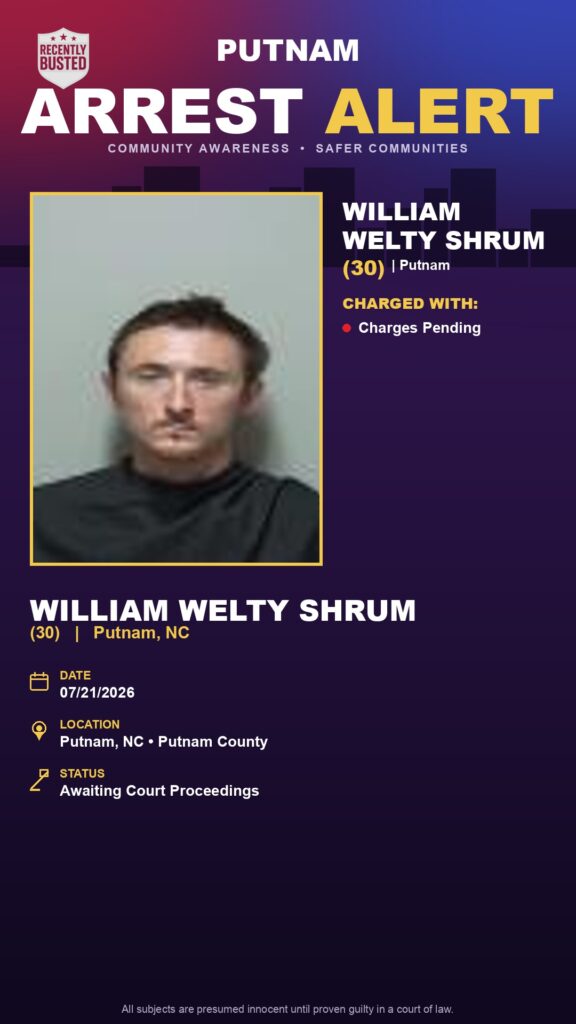 Booking photo of William Welty Shrum