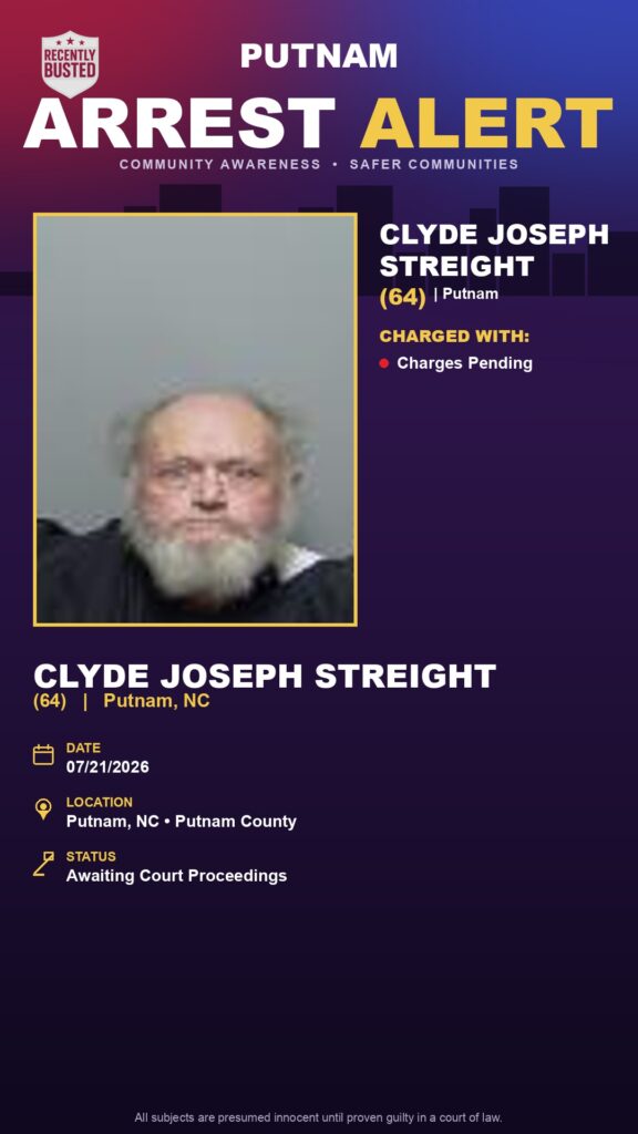 Booking photo of Clyde Joseph Streight