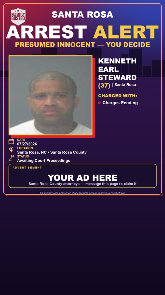 Booking photo of Kenneth Earl Steward