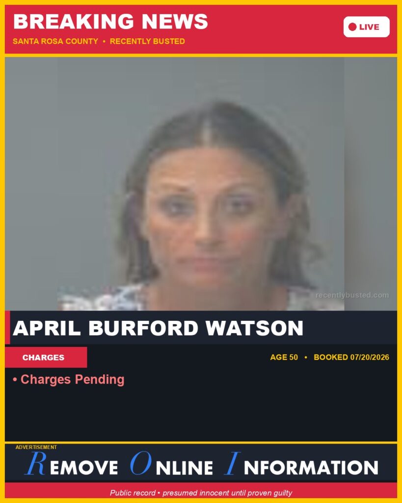 Booking photo of April Burford Watson