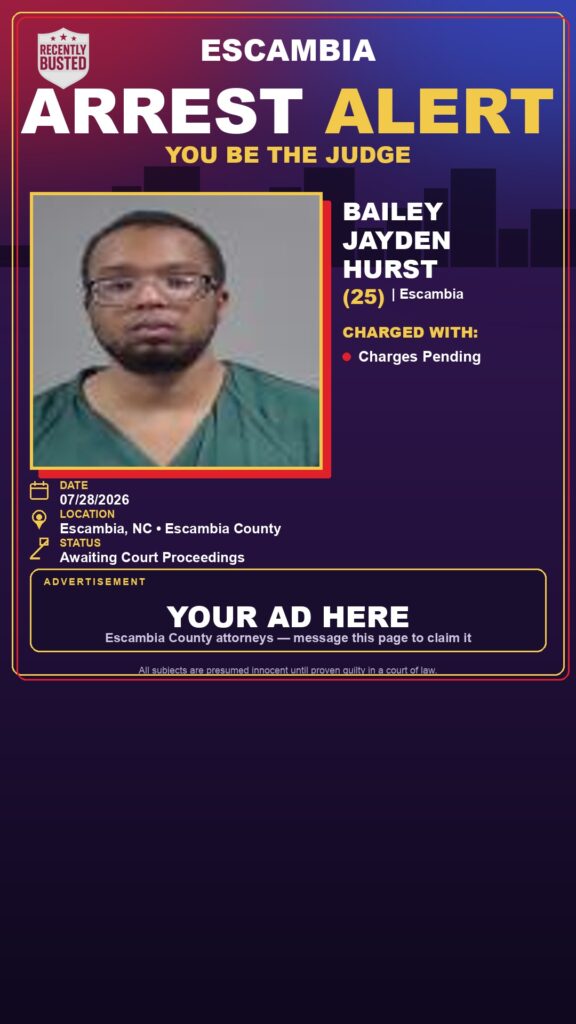 Booking photo of Bailey Jayden Hurst