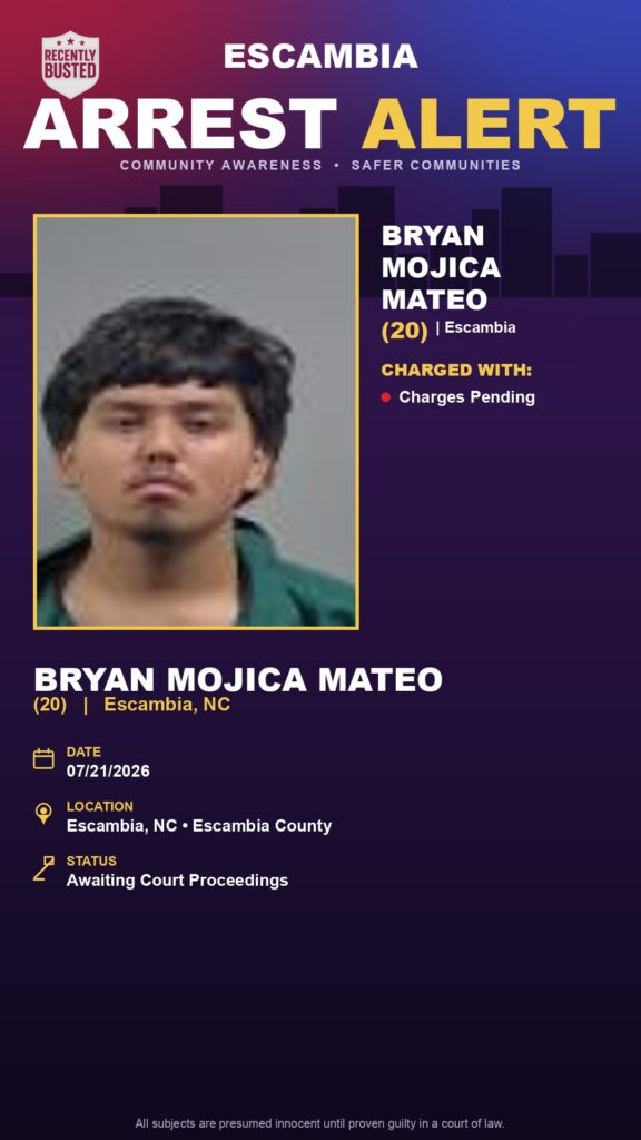 Booking photo of Bryan Mojica Mateo