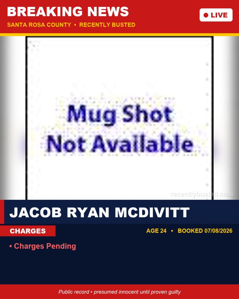 Booking photo of Jacob Ryan Mcdivitt