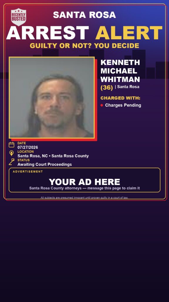 Booking photo of Kenneth Michael Whitman