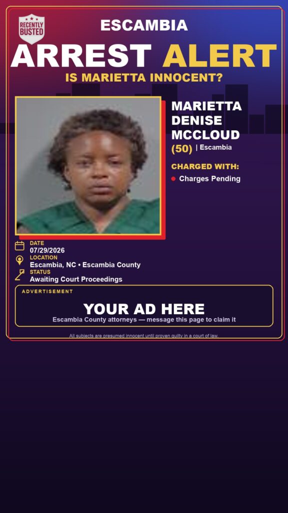 Arrest report - Marietta Denise Mccloud