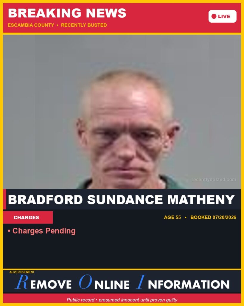 Booking photo of Bradford Sundance Matheny