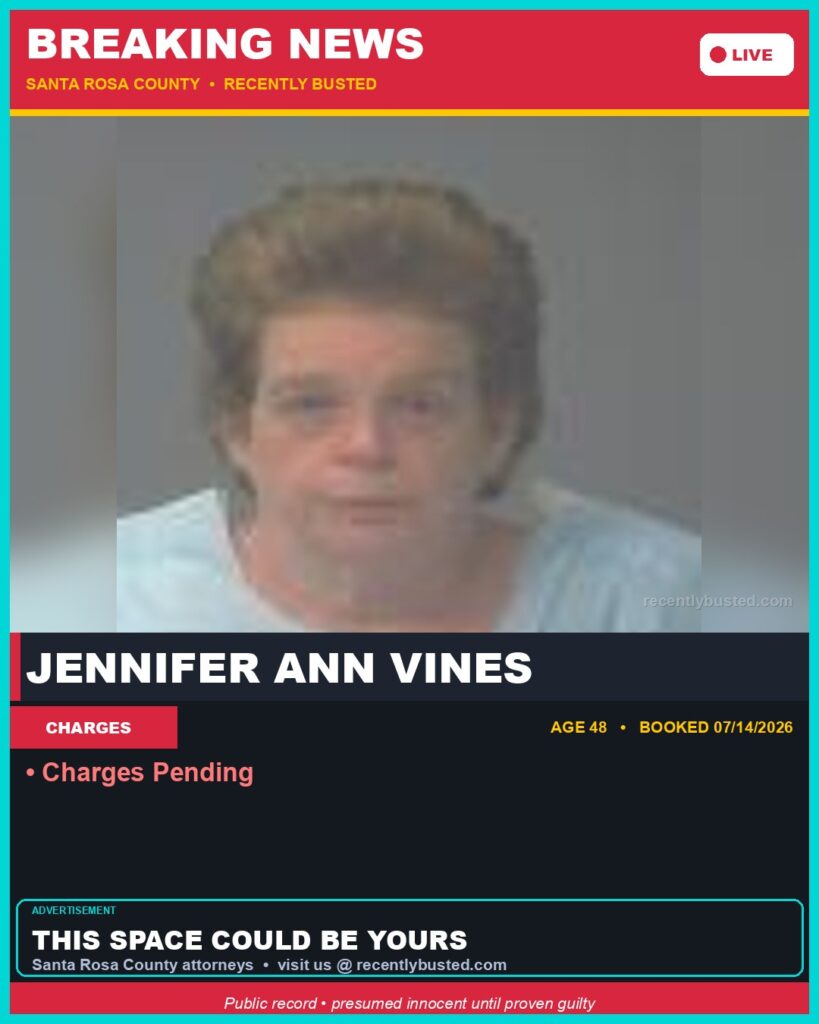 Booking photo of Jennifer Ann Vines