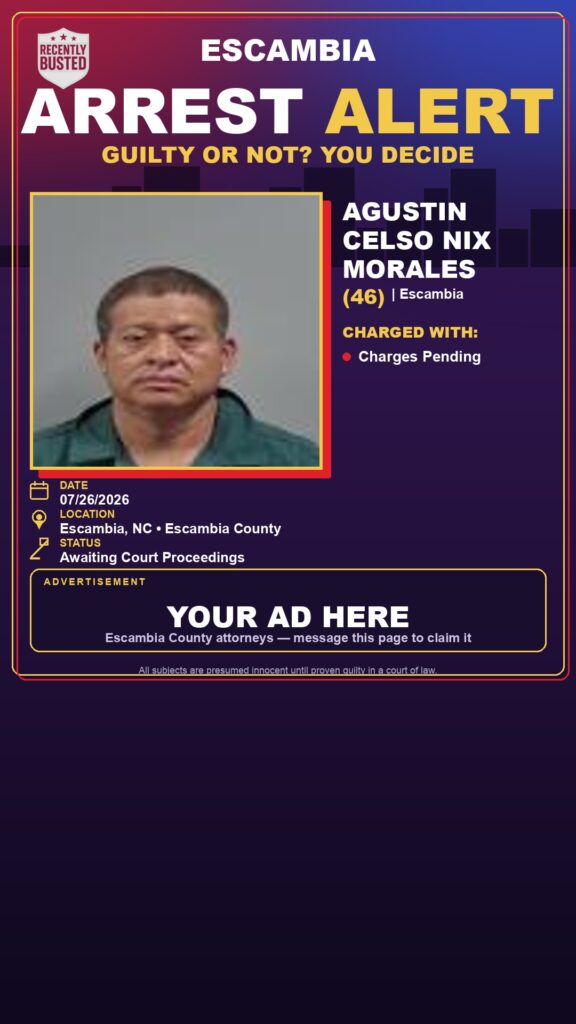 Booking photo of Agustin Celso Nix Morales