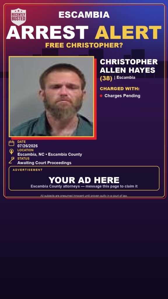 Booking photo of Christopher Allen Hayes