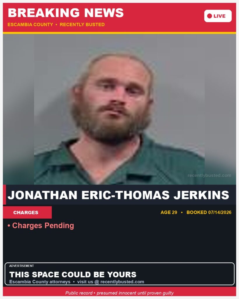 Booking photo of Jonathan Eric-Thomas Jerkins