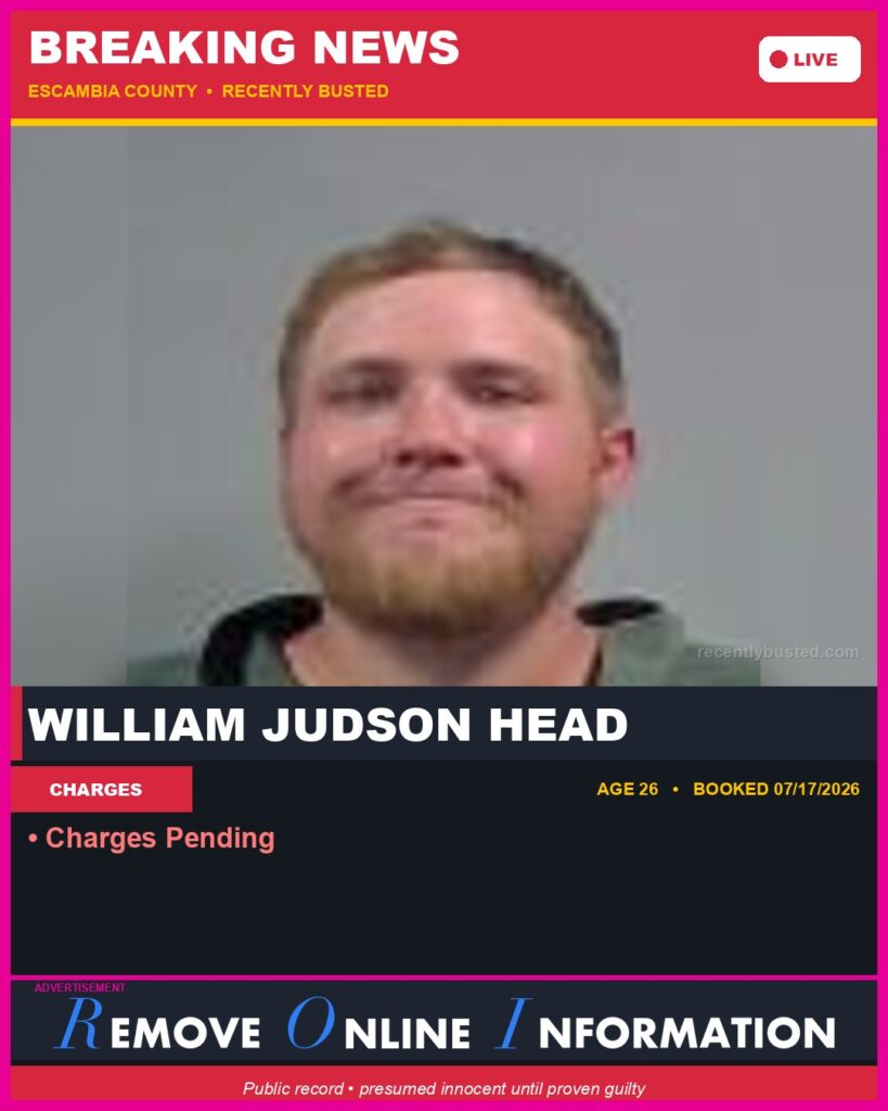 Booking photo of William Judson Head