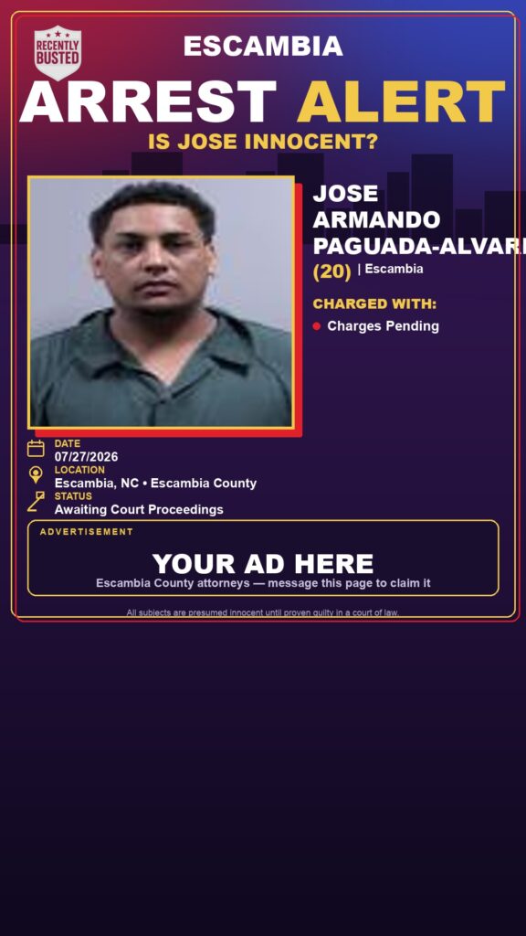 Booking photo of Jose Armando Paguada-Alvarenga