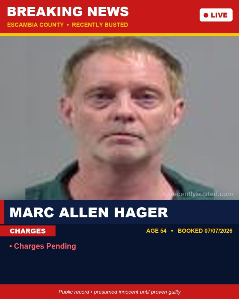 Booking photo of Marc Allen Hager