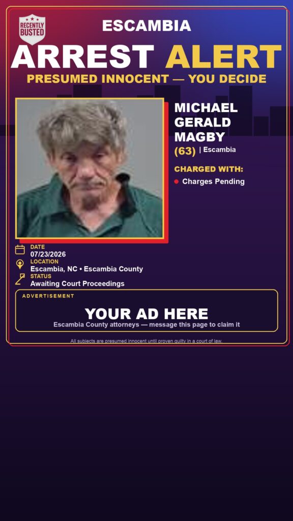 Booking photo of Michael Gerald Magby
