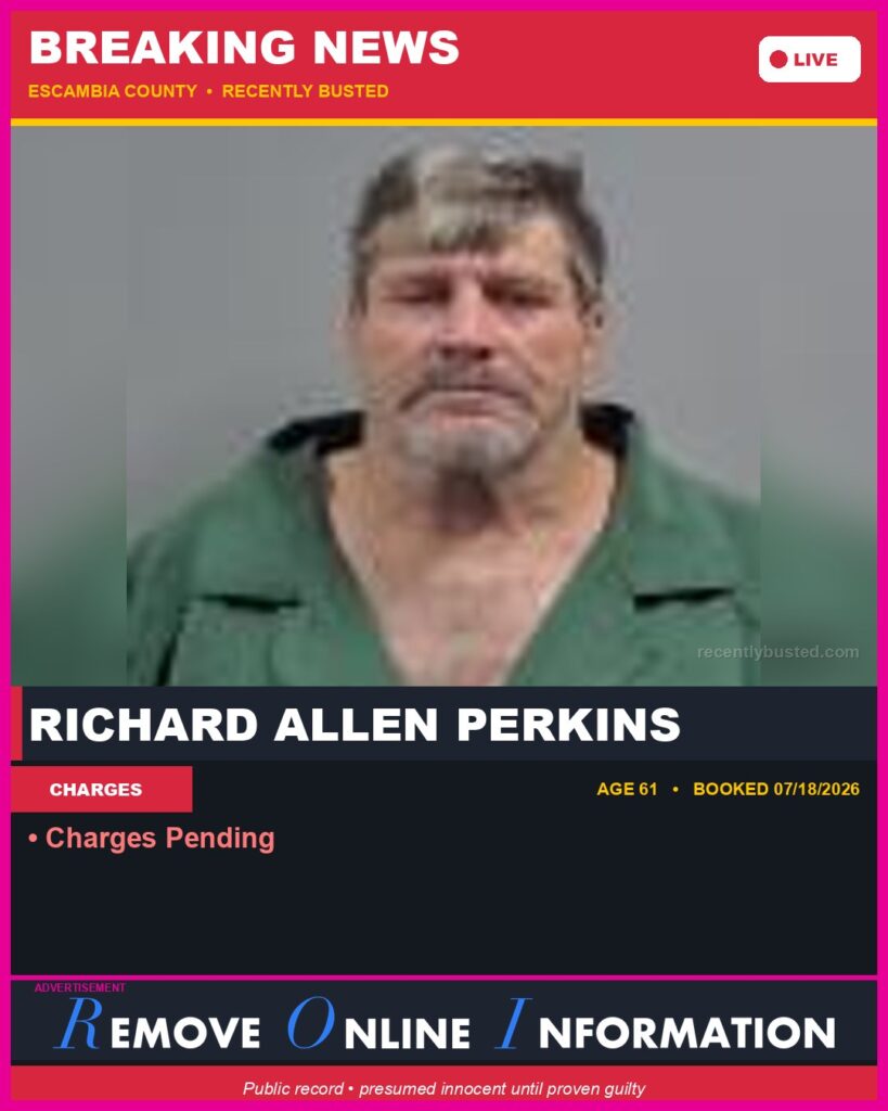 Booking photo of Richard Allen Perkins