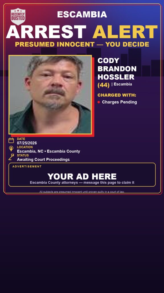Booking photo of Cody Brandon Hossler