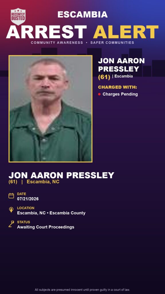 Booking photo of Jon Aaron Pressley