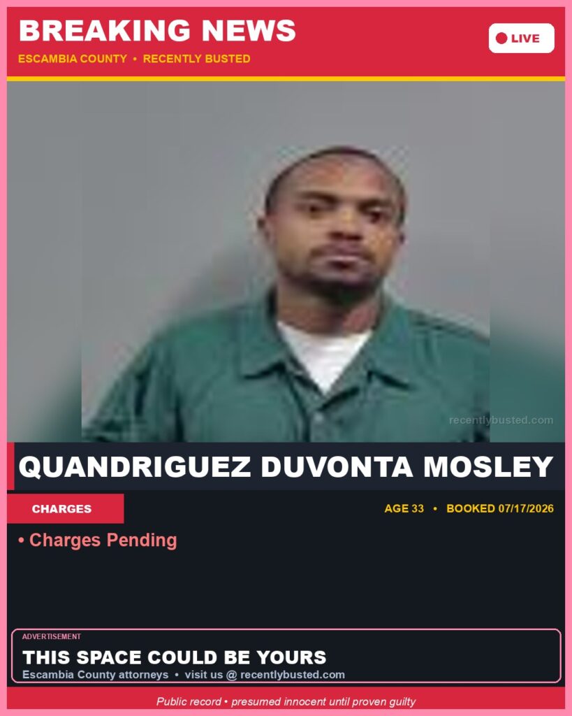 Booking photo of Quandriguez Duvonta Mosley