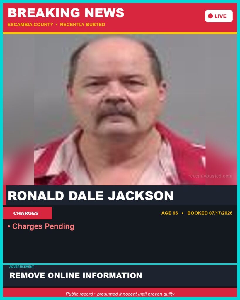 Booking photo of Ronald Dale Jackson