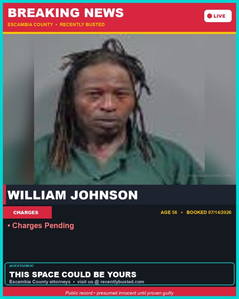 Booking photo of William Johnson