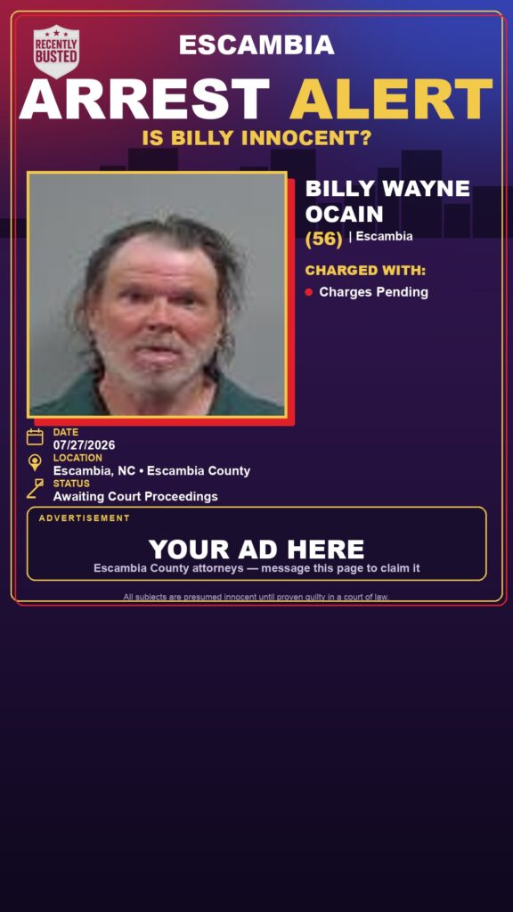 Booking photo of Billy Wayne Ocain
