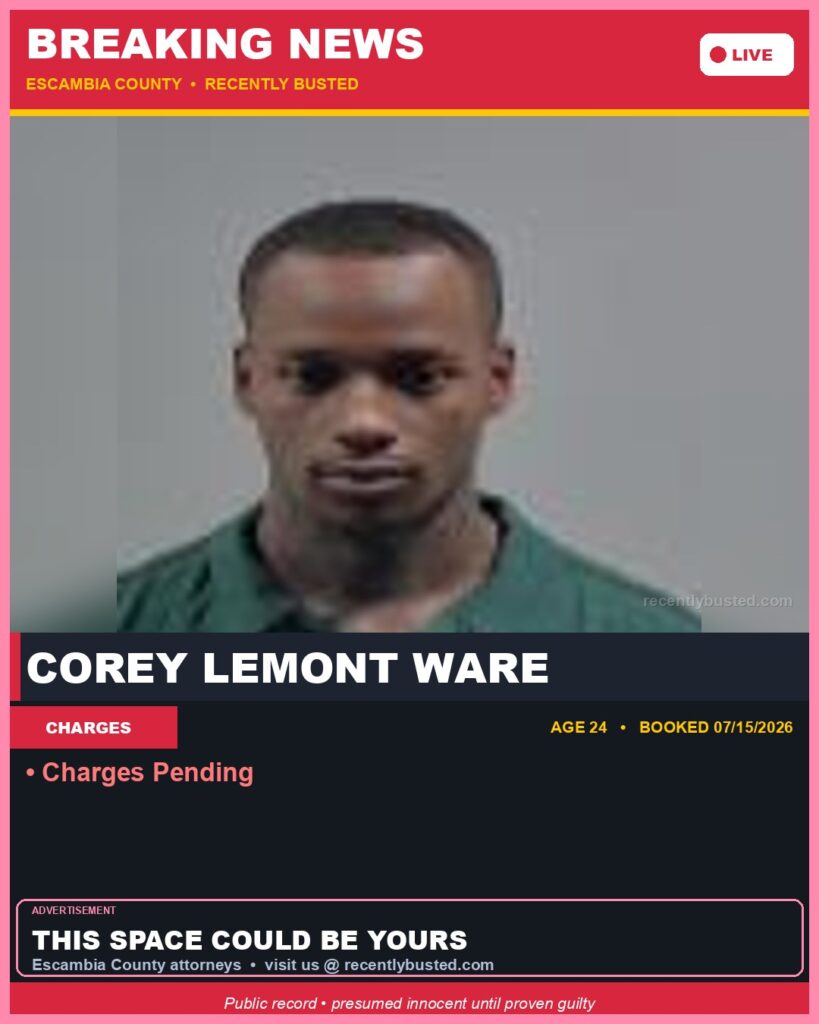 Booking photo of Corey Lemont Ware