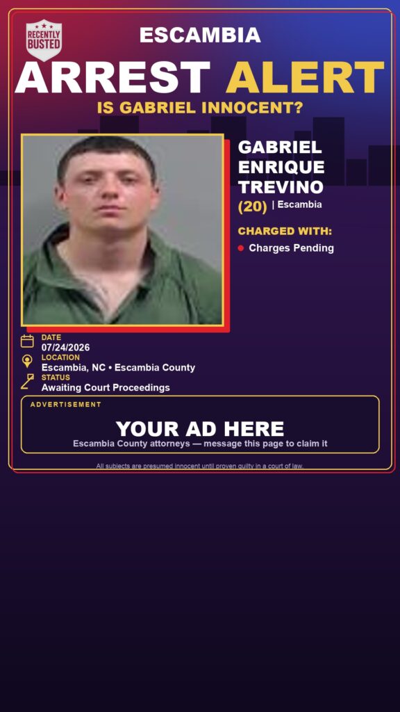 Booking photo of Gabriel Enrique Trevino