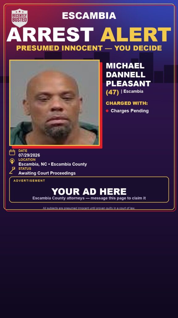 Arrest report - Michael Dannell Pleasant