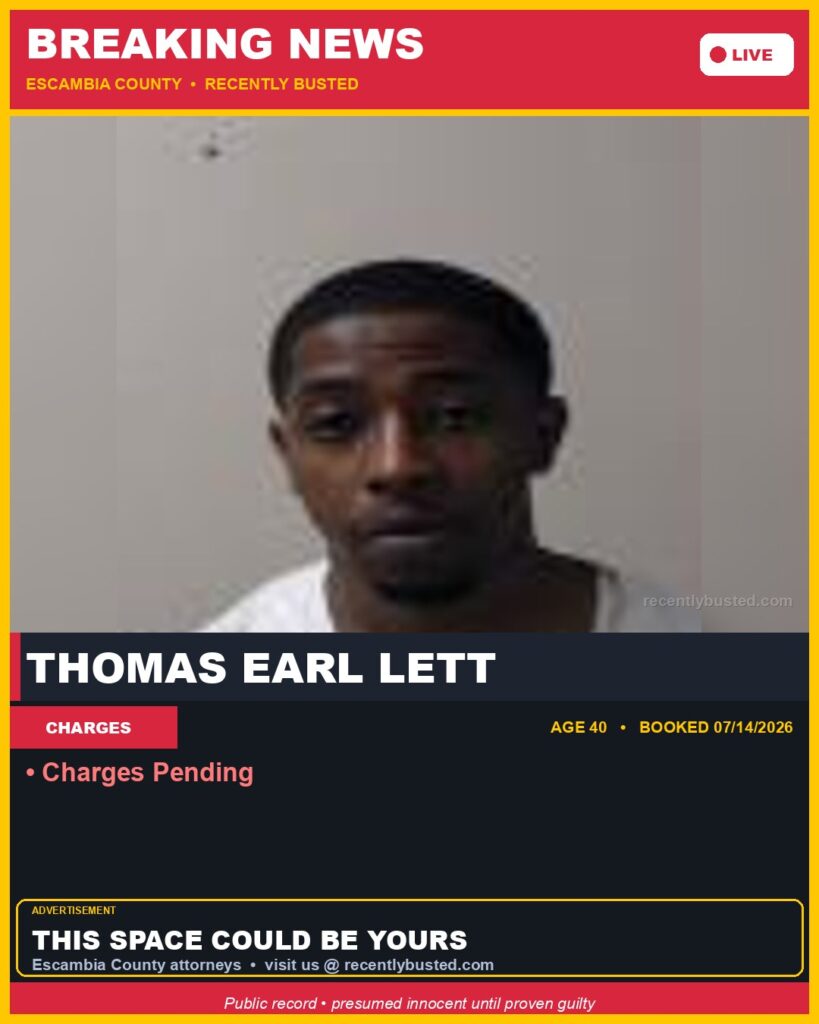 Booking photo of Thomas Earl Lett