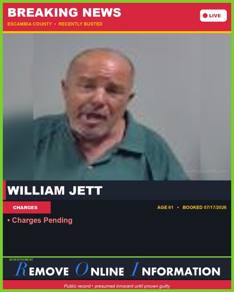 Booking photo of William Jett