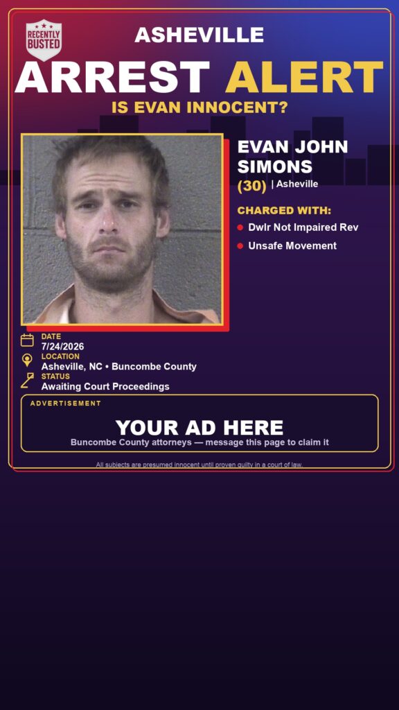 Booking photo of EVAN JOHN SIMONS