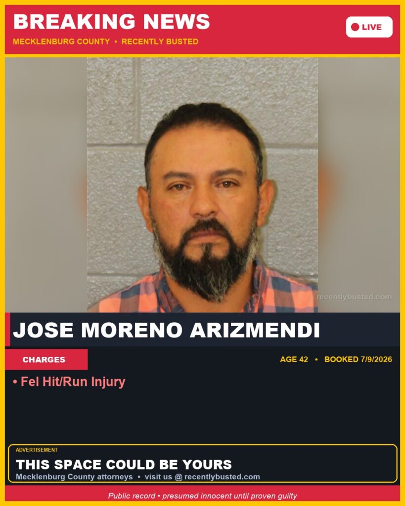 Booking photo of JOSE MORENO ARIZMENDI