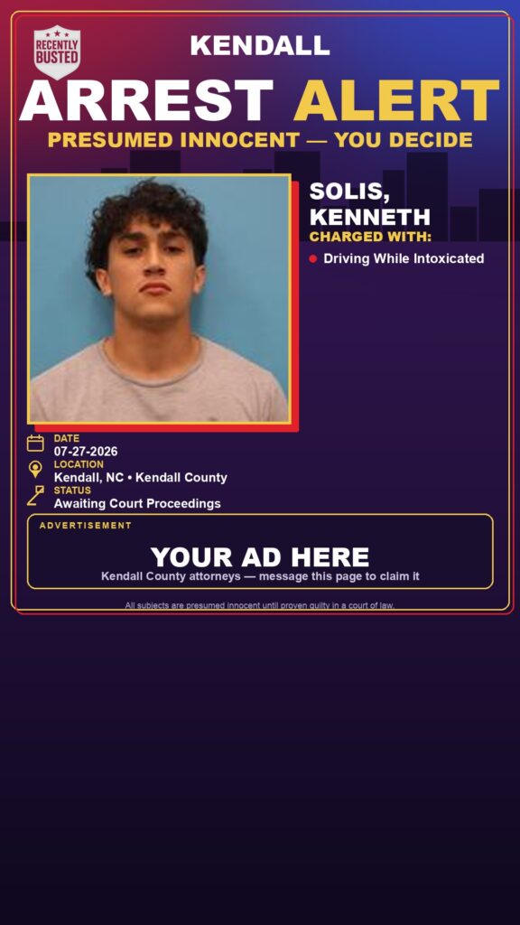 Solis, Kenneth — arrest record card, Texas Arrests